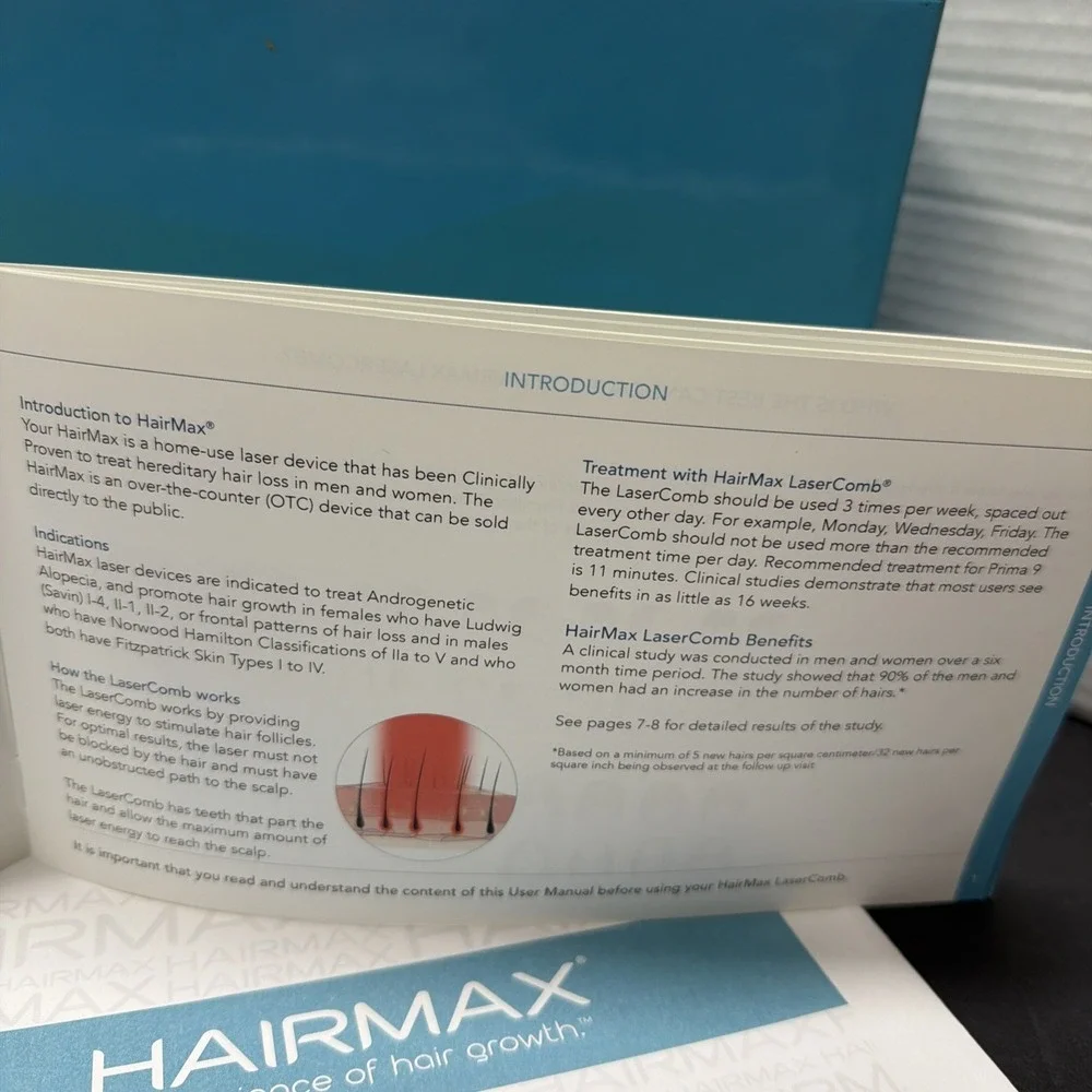 Authentic HairMax Laser Comb Ultimate 9- Hair Treatment-Excellent SEE PICTURES